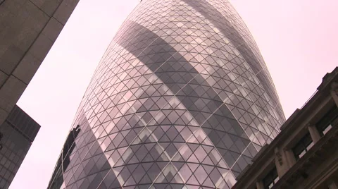 Gherkin building mcu Stock Footage