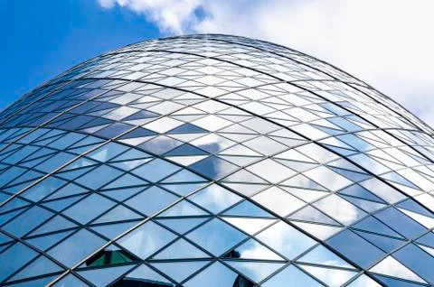 The Gherkin from low angle Stock Photos