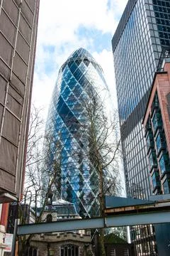 The Gherkin skyscraper Stock Photos
