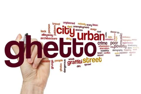 Ghetto word cloud concept Stock Illustration