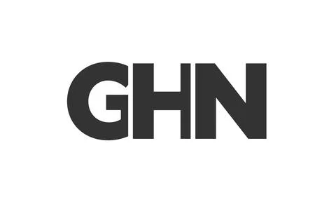 GHN logo design template with strong and modern bold text. Initial based ve.. Illustrazione stock