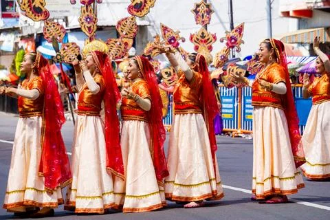 Ghoomar dance from India on 3rd BEN Carnival Stock Photos