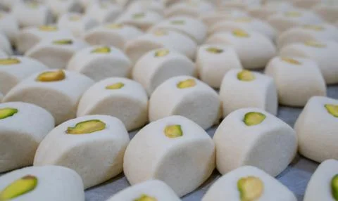 Ghorayeba sweets. Eid eats. Cookies of El Fitr Islamic Feast. Ramadan sweets  Photos