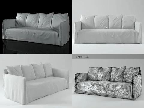 Ghost 12 Sofa 3D Model