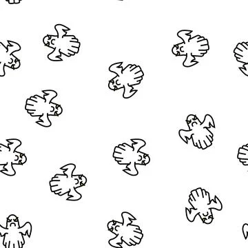 Ghost in amusement park vector seamless pattern Illustrazione stock