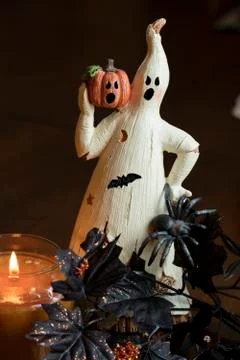 Ghost and Pumpkin Stock Photos