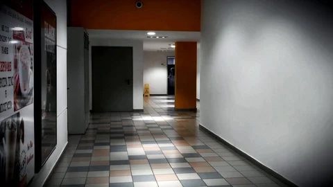 Ghost Appears in Corridor Stock Footage 121010022