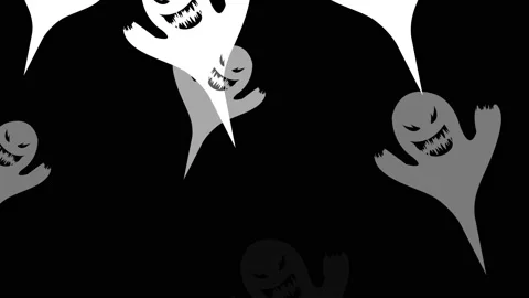 Ghost Background Animation for Halloween Stock Footage 219619351