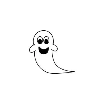 Ghost black sign icon. Vector illustration eps 10 Stock Illustration