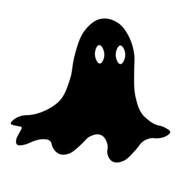 Ghost black vector icon on white background Stock Illustration