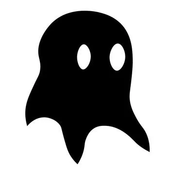 Ghost black vector icon on white background Stock Illustration