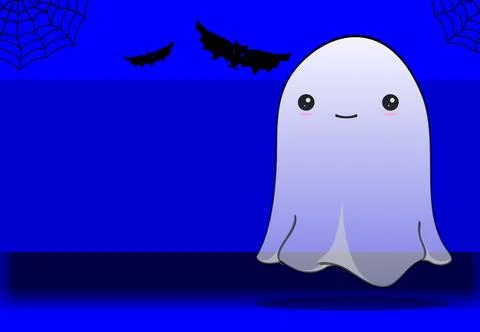 Ghost cartoon background3 Stock Illustration