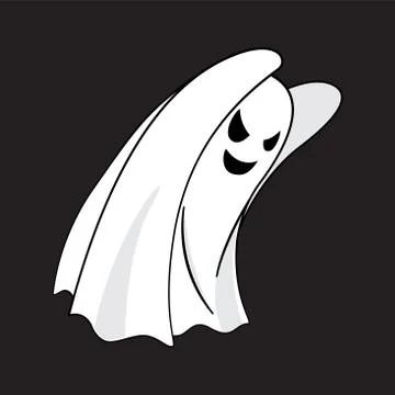 Ghost cartoon character Stock Illustration