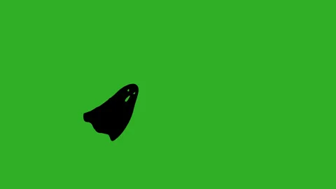 Ghost Cartoon Isolated Green Screen Stock Footage 314895584