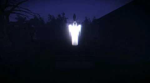 Ghost in the cemetery Video stock 24974714