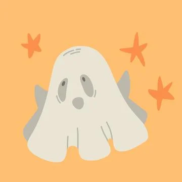 Ghost character. Halloween ghost. Magic spirit Stock Illustration