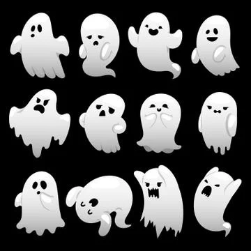 Ghost character vector characters 스톡 일러스트