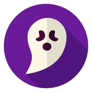 Ghost Circle Icon Stock Illustration