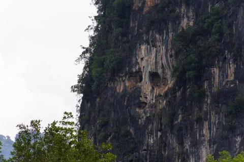 Ghost Cliff at Mount Karos, Krabi, Thailand Stock Photos