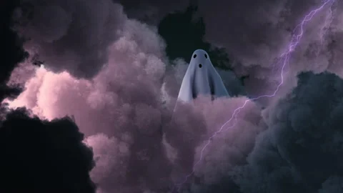 Ghost Cloth with Lightning Loop Stock Footage 208594228