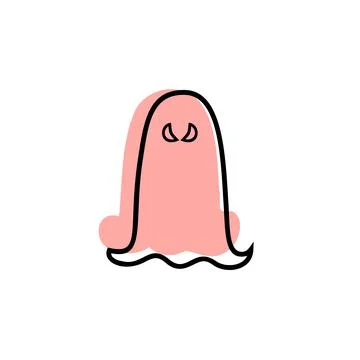 Ghost with color shadow vector icon in halloween set Stock Illustration