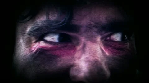 Ghost crazy eyes Stock Footage