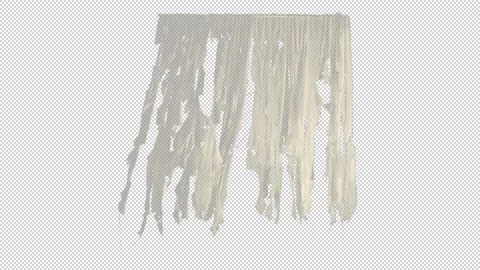 Ghost Curtain Prekeyed Stock Footage 332127104