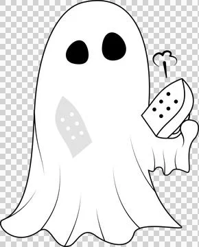 Ghost cute ironing blanket イラスト素材