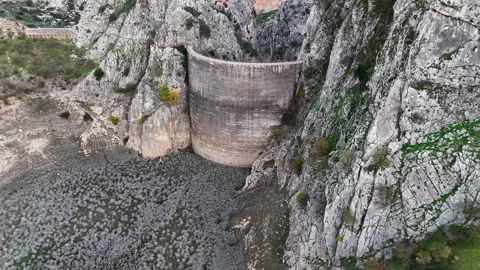 The ghost dam of Montejaque Stock Footage 257005386