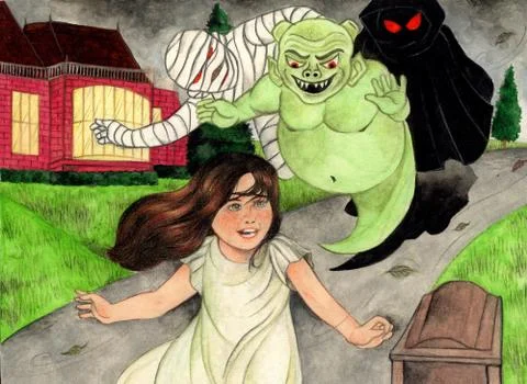 The Ghost Dancing Illustration Stock Illustration