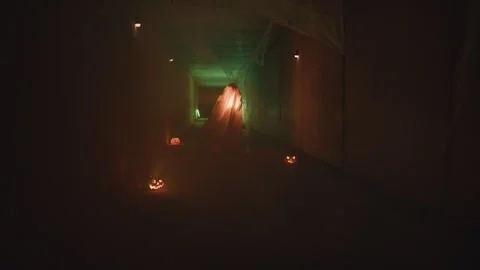 The Ghost Of A Dead Person Walking Around Stock Footage 317614521