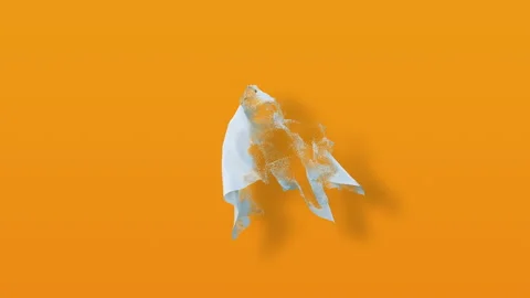 Ghost Disintegration Alpha Effect Stock Footage 318714398