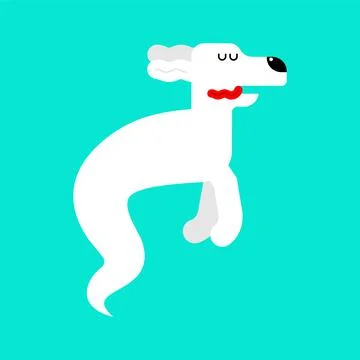 Ghost dog isolated. Pet phantom vector illustration Stock-Illustration