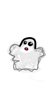 Ghost doodle illustration Illustrazione stock
