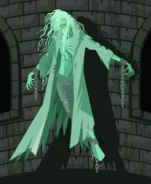 Ghost in dungeon 스톡 일러스트