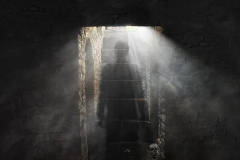 Ghost in the dungeon Stock Photos