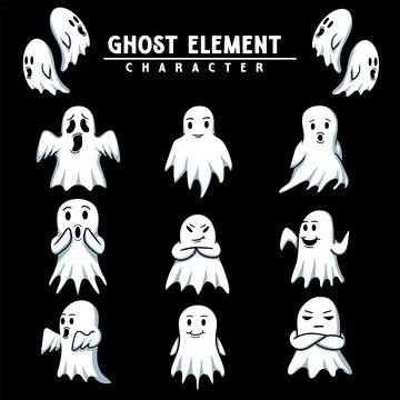 Ghost element expression vector illustration Stock Illustration