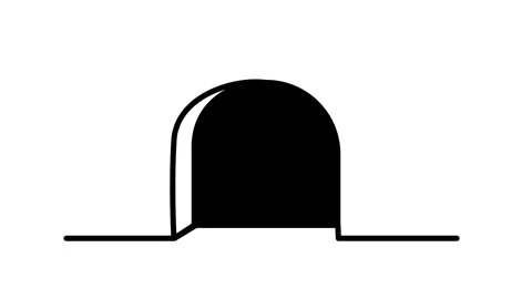 Ghost Emerging from Black Mouse Hole Stock Footage 336838341