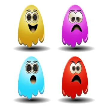 Ghost emoticons Stock Illustration