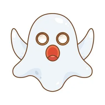 Ghost face emoji Stock Illustration
