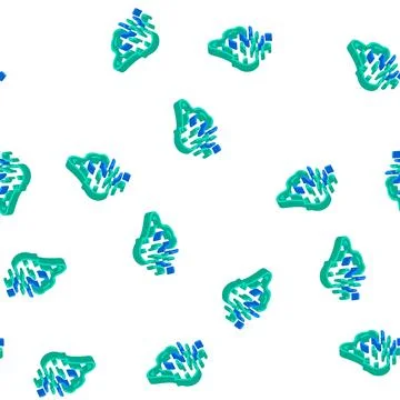 Ghost fantasy character isometric icon seamless pattern Stock Illustration
