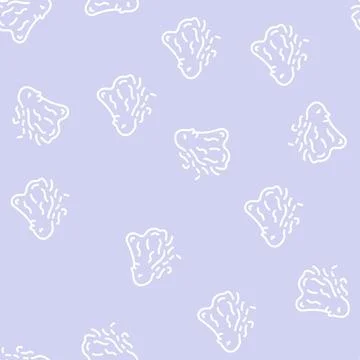 Ghost fantasy character line vector seamless pattern Illustrazione stock