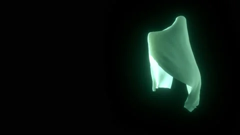 Ghost fly from right to left. Alpha Channel Stock Footage 125905628