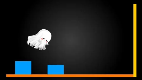 Ghost flying over chart animation Stock Footage 246063279