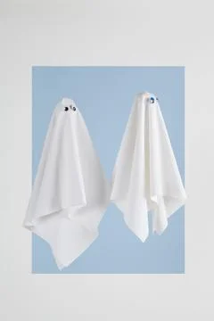 Ghost frame couple blue Stock Photos