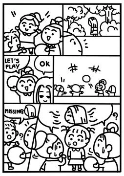 The Ghost Friend from Another Dimension Comic Strip Stock Illustration
