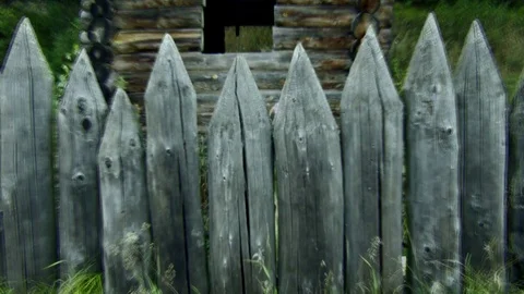 The ghost gets an old fence. Stock Footage 70516413