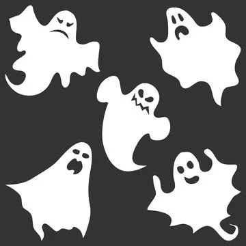 Ghost, the ghost icon, apparition, shadow, darkness, halloween Stock Illustration
