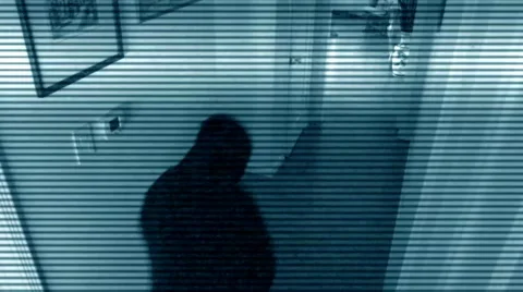 GHOST GLIDES THROUGH HALLWAY WITH SOUND &amp; ATMOPSHERE V1A.mp4 Stock Footage 48589979