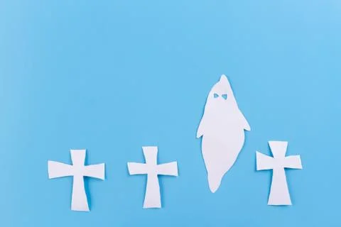 Ghost on a graveyard 스톡 사진